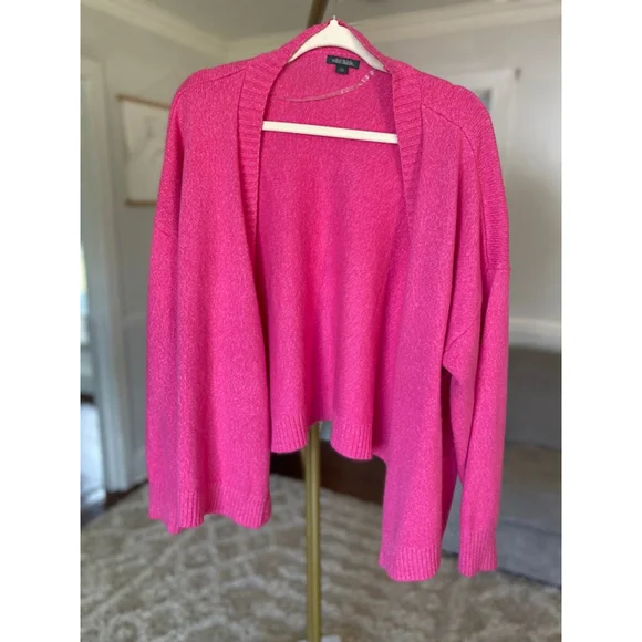 Wild Fable Cardigan Bright Rose Hot Pink 3 Button Barbie Preppy Valentines Boho - Picture 4 of 7